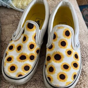 Vans Sunflower Slip-On Kids Shoes Size 3